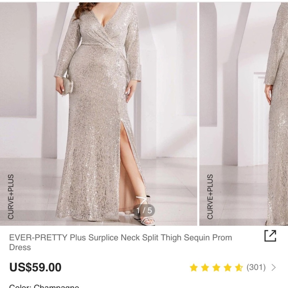 Silver sequin dress
